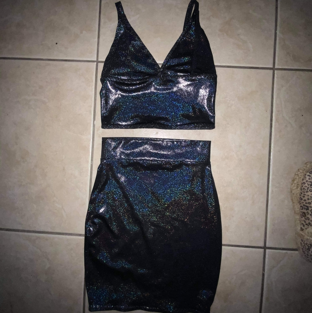Custom Made 2 Piece XS Highrise Bodycon & Tank Set